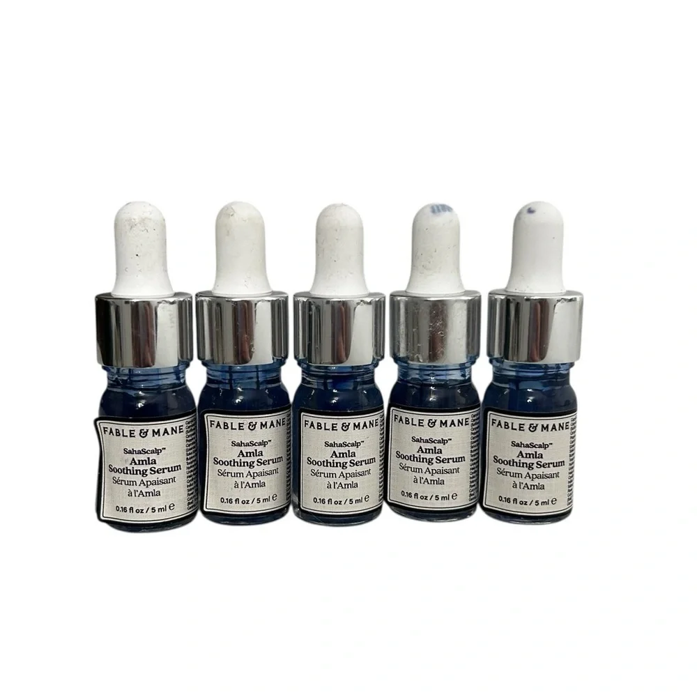 (5) Fable & Mane Sahascalp Amla Soothing Serum Mini Travel Size 5ml Bundle